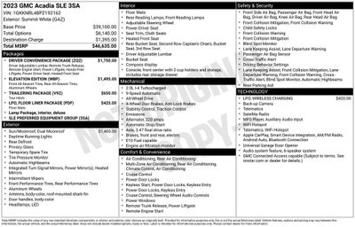 2023 GMC Acadia SLE