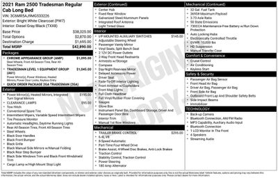 2021 RAM 2500 Tradesman