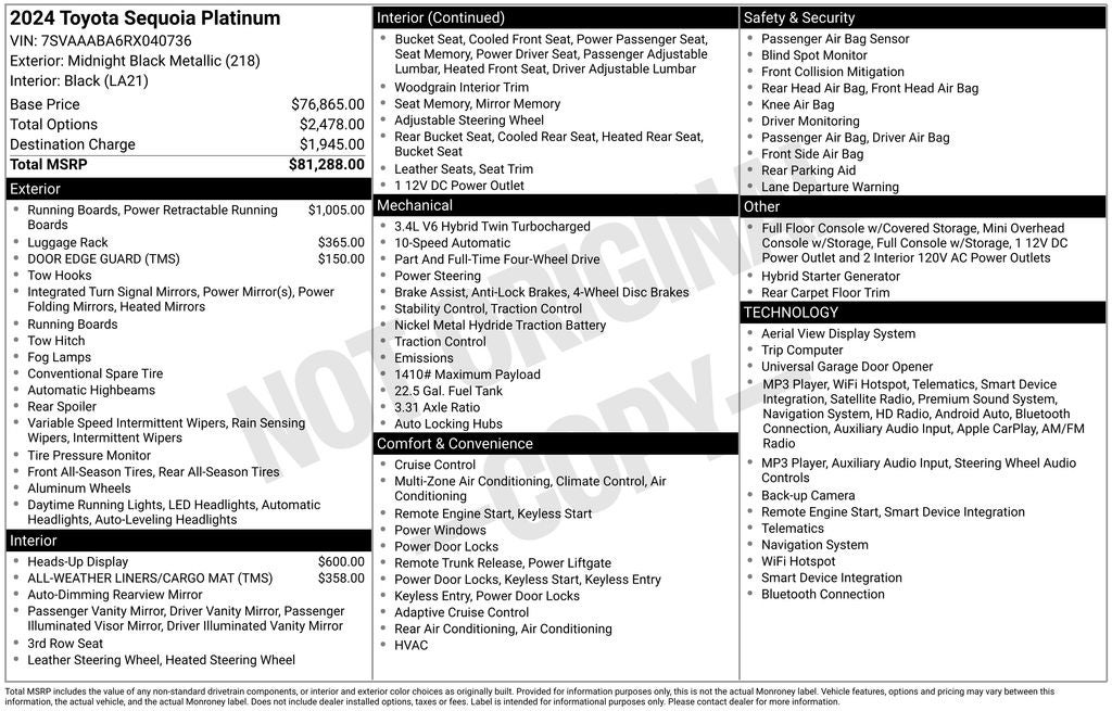 2024 Toyota Sequoia Platinum