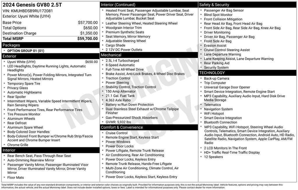 2024 Genesis GV80 2.5T