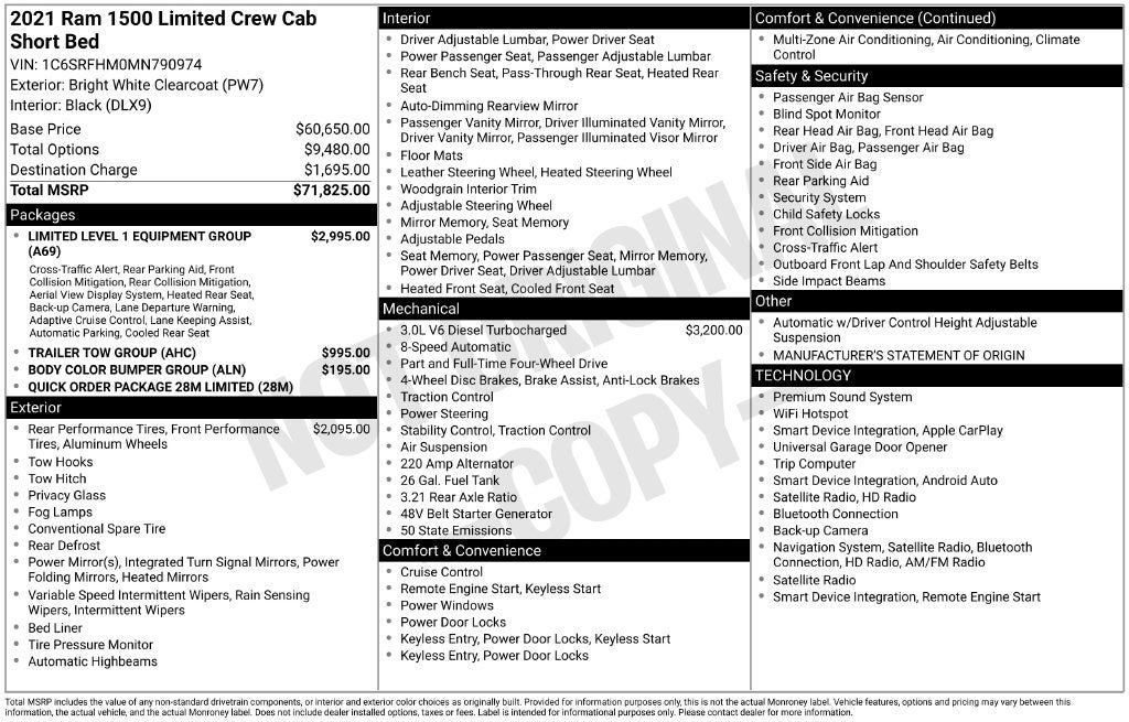 2021 RAM 1500 Limited