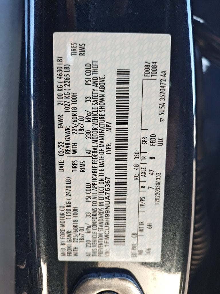 2022 Ford Escape SEL