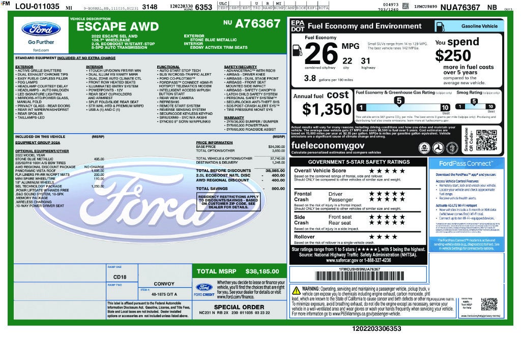 2022 Ford Escape SEL