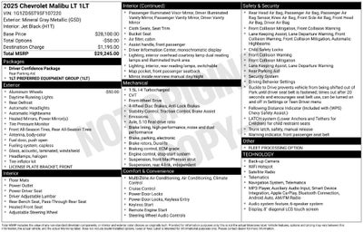 2025 Chevrolet Malibu LT 1LT