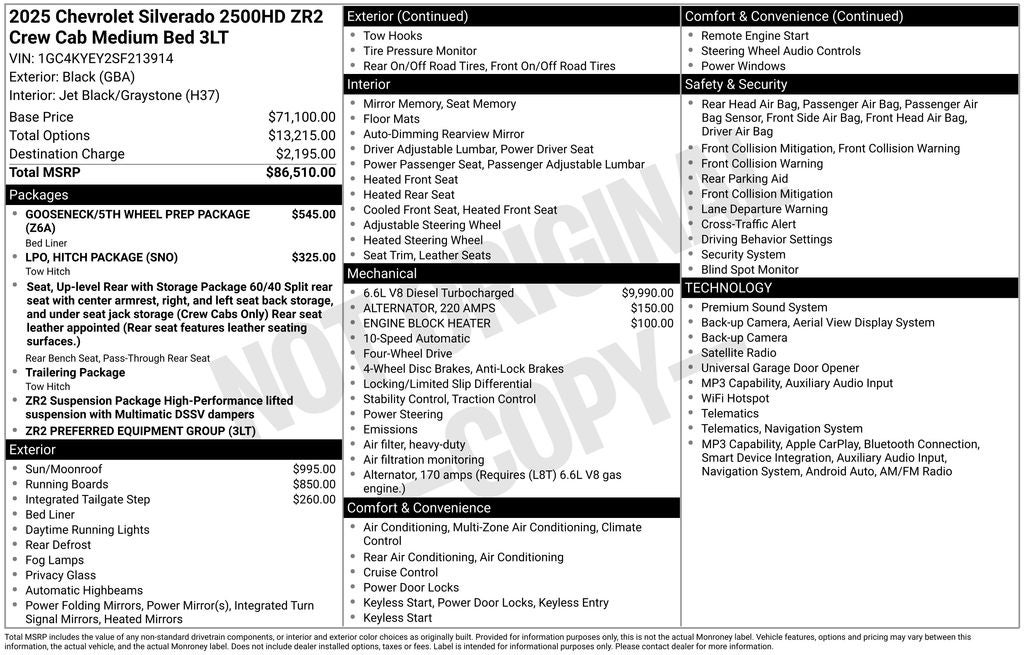 2025 Chevrolet Silverado 2500HD ZR2