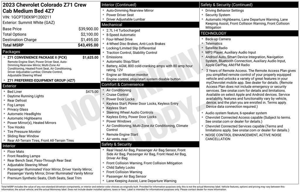 2023 Chevrolet Colorado Z71
