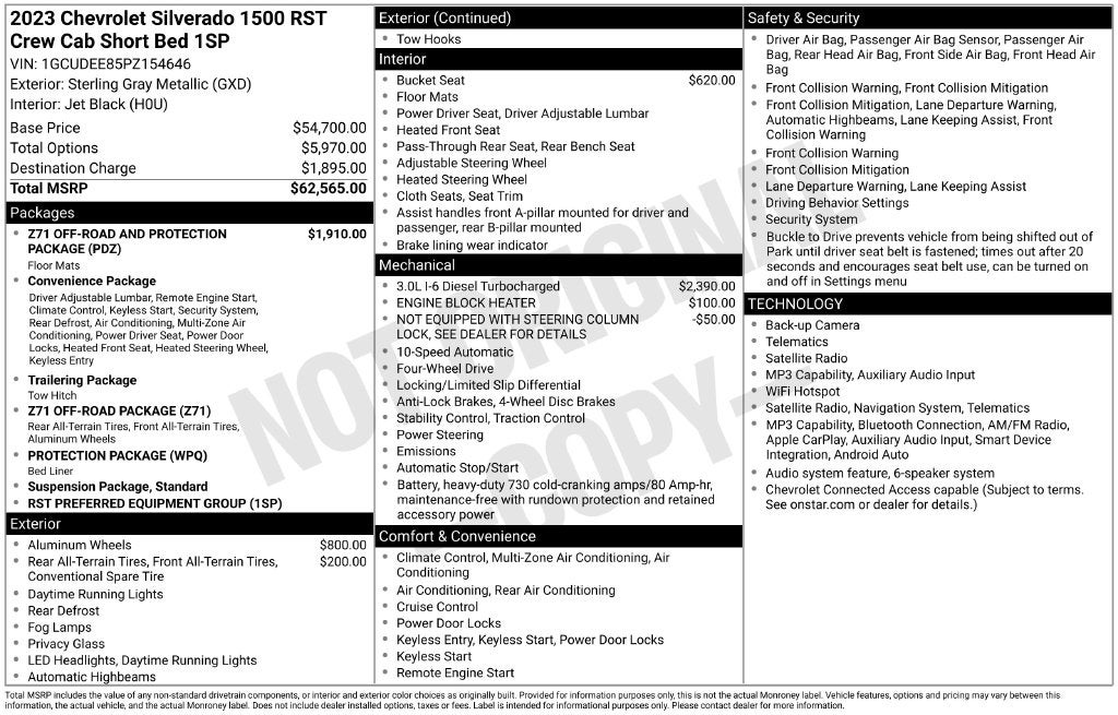 2023 Chevrolet Silverado 1500 RST
