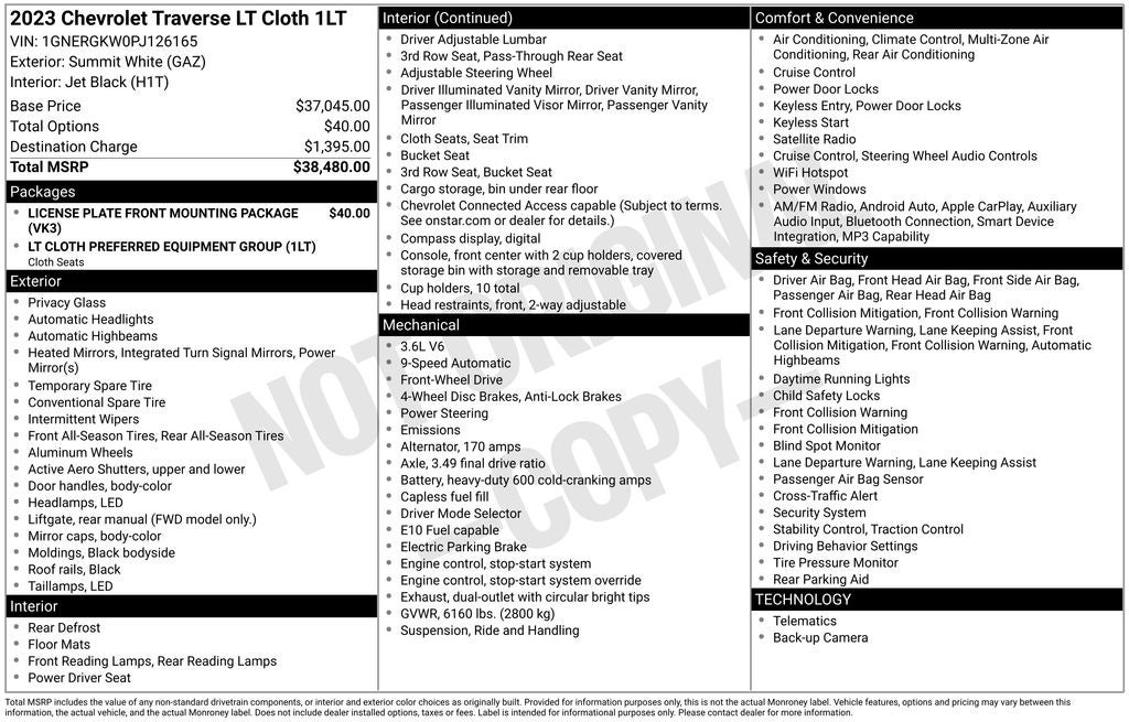 2023 Chevrolet Traverse LT 1LT