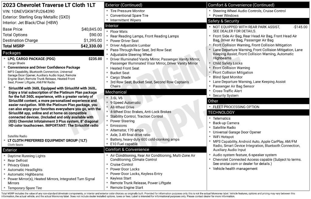 2023 Chevrolet Traverse LT 1LT