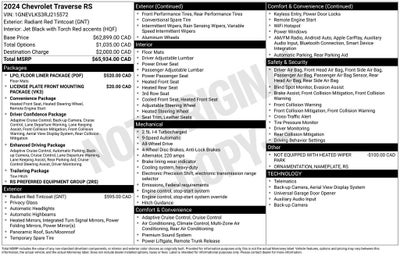 2024 Chevrolet Traverse RS