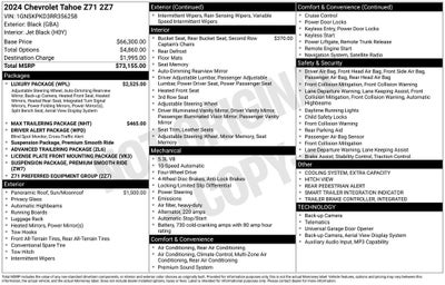 2024 Chevrolet Tahoe Z71