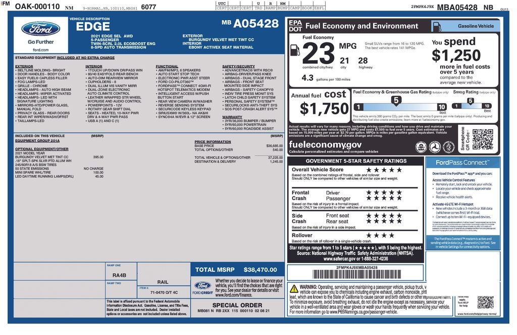 2021 Ford Edge SEL