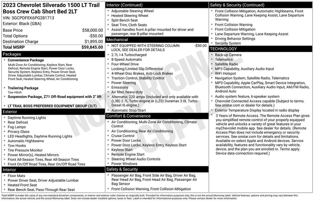 2023 Chevrolet Silverado 1500 LT Trail Boss