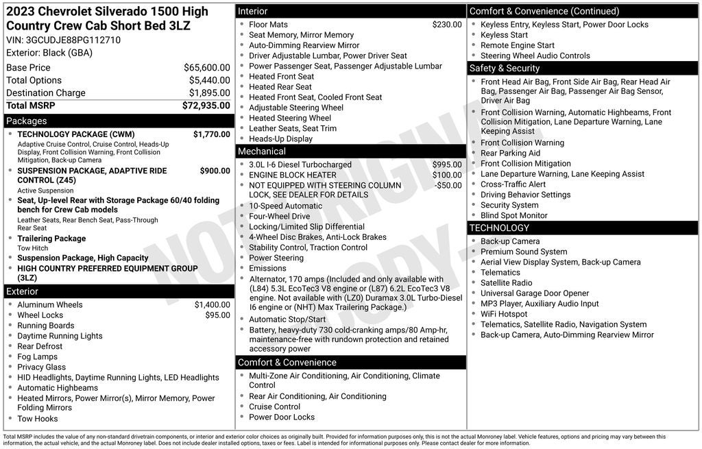 2023 Chevrolet Silverado 1500 High Country