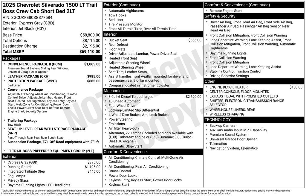 2025 Chevrolet Silverado 1500 LT Trail Boss