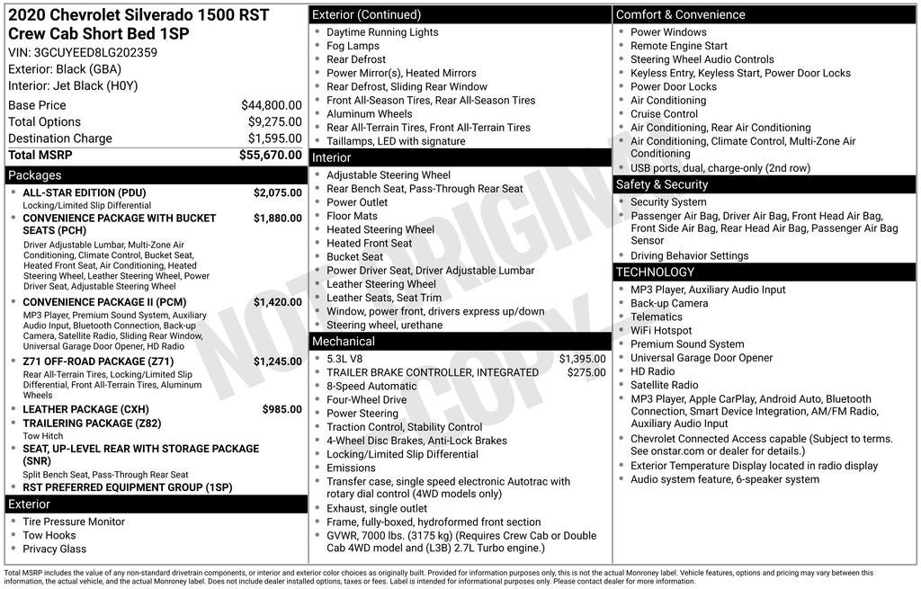 2020 Chevrolet Silverado 1500 RST