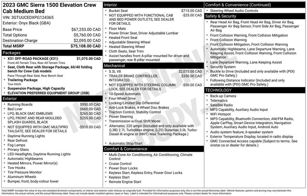 2023 GMC Sierra 1500 Elevation