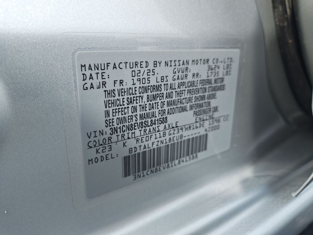 2025 Nissan Versa 1.6 SV