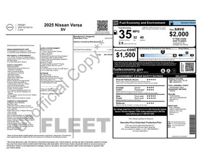 2025 Nissan Versa 1.6 SV