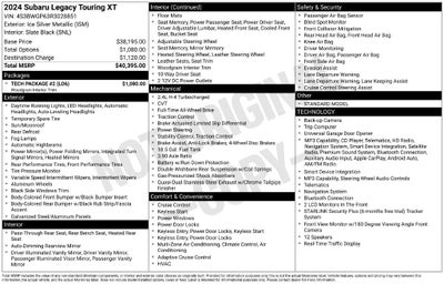 2024 Subaru Legacy Touring XT