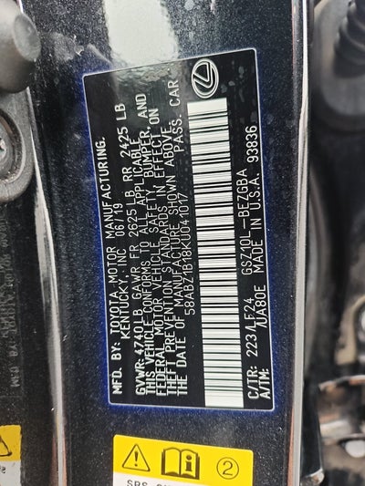 2019 Lexus ES 350 F Sport