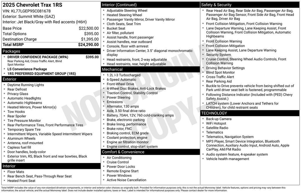 2025 Chevrolet Trax 1RS