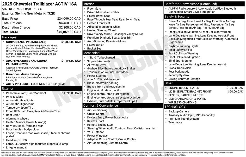 2025 Chevrolet TrailBlazer ACTIV