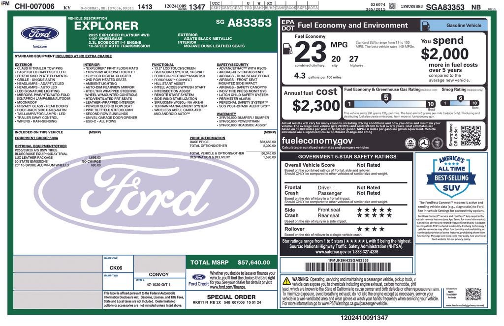 2025 Ford Explorer Platinum