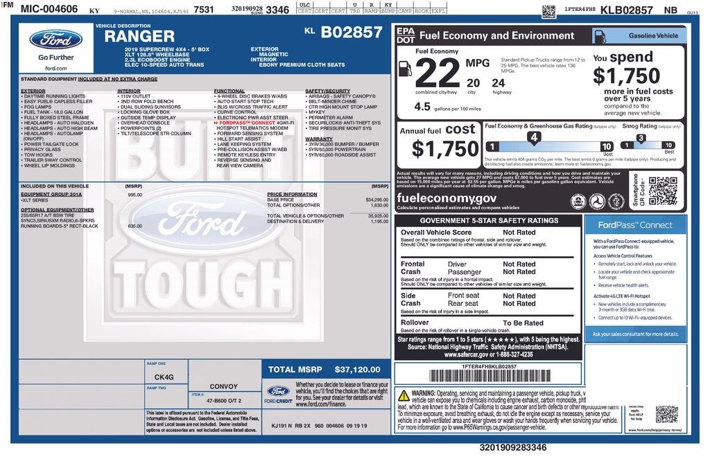 2019 Ford Ranger XLT