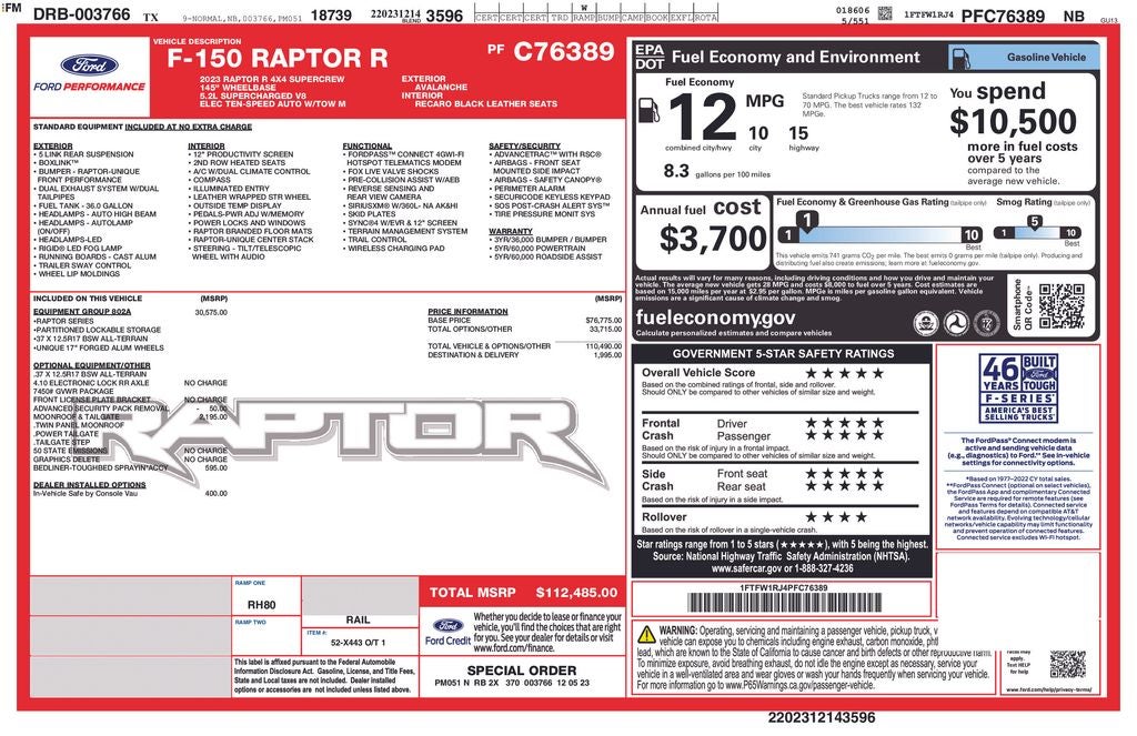 2023 Ford F-150 Raptor R