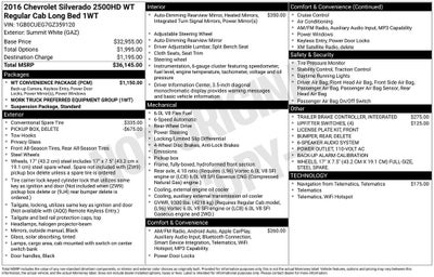 2016 Chevrolet Silverado 2500HD Work Truck utility work bed