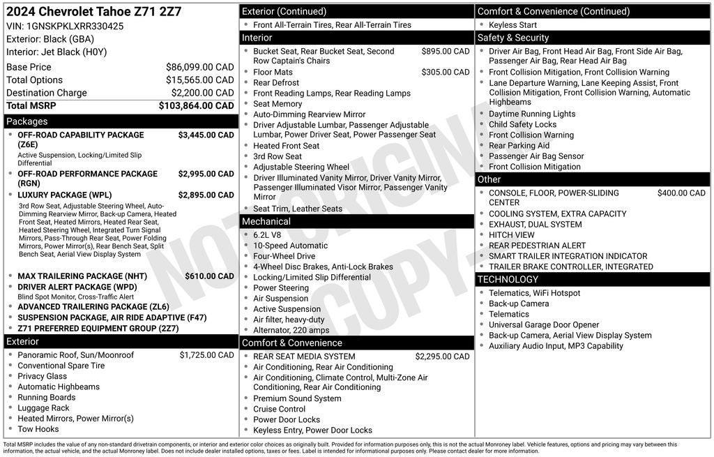 2024 Chevrolet Tahoe Z71
