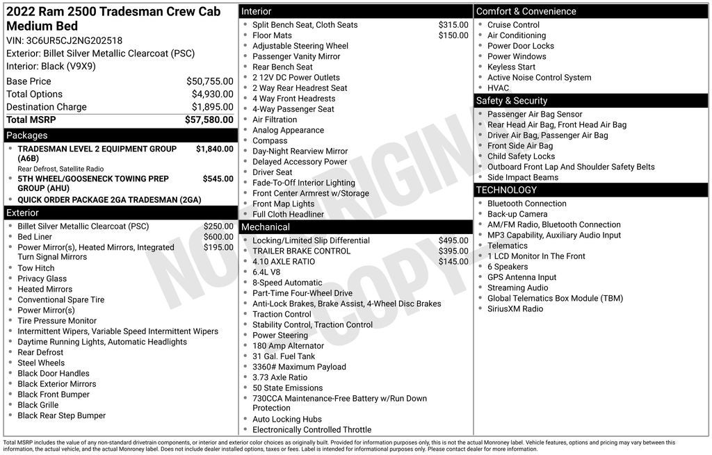 2022 RAM 2500 Tradesman