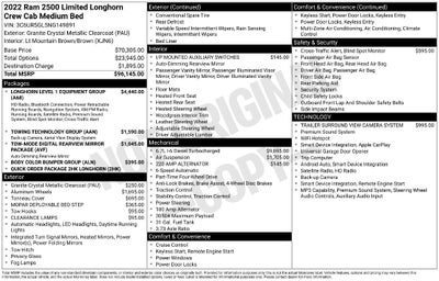 2022 RAM 2500 Longhorn