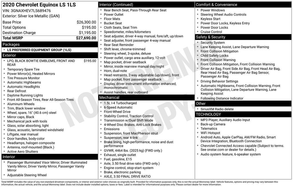 2020 Chevrolet Equinox LS