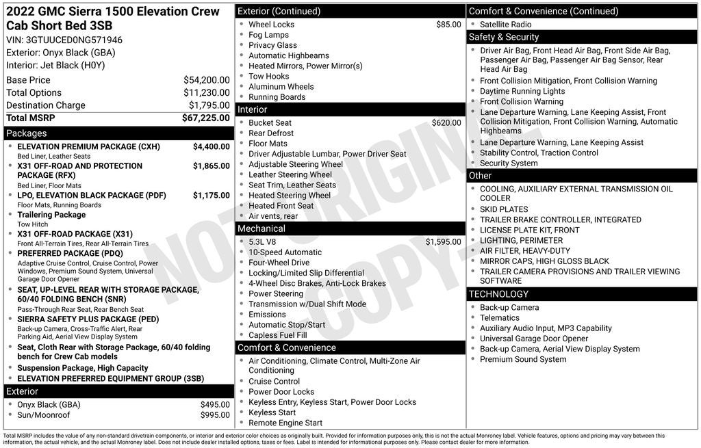 2022 GMC Sierra 1500 Elevation