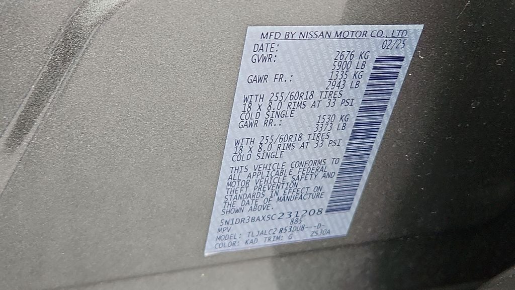 2025 Nissan Pathfinder SV