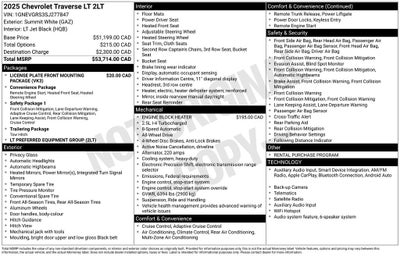 2025 Chevrolet Traverse LT 2LT