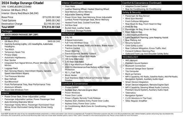 2024 Dodge Durango Citadel