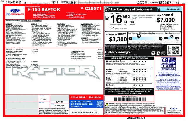 2025 Ford F-150 Raptor 802 A Package