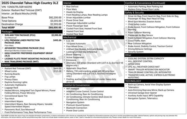 2025 Chevrolet Tahoe High Country