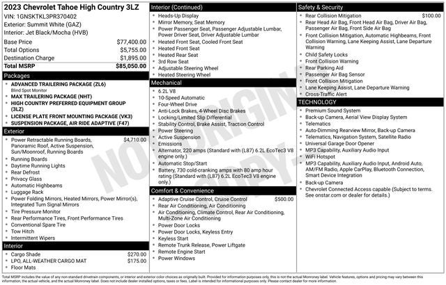 2023 Chevrolet Tahoe High Country