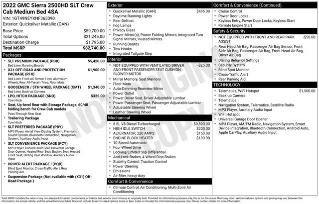 2022 GMC Sierra 2500HD SLT