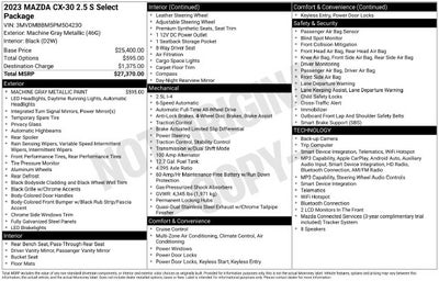 2023 Mazda Mazda CX-30 2.5 S Select Package