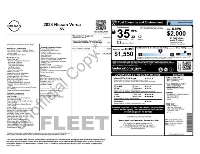 2024 Nissan Versa 1.6 SV