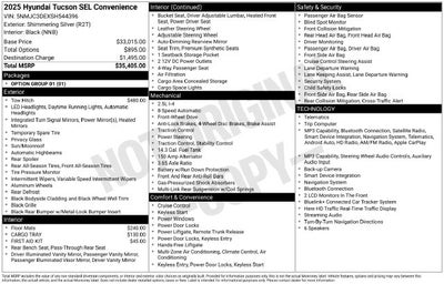 2025 Hyundai Tucson SEL Convenience