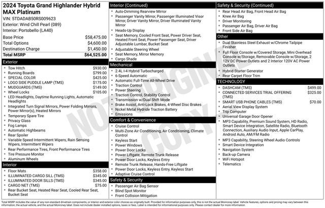 2024 Toyota Grand Highlander Hybrid MAX Platinum