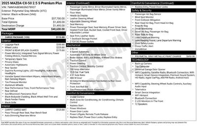 2025 Mazda Mazda CX-50 2.5 S Premium Plus Package
