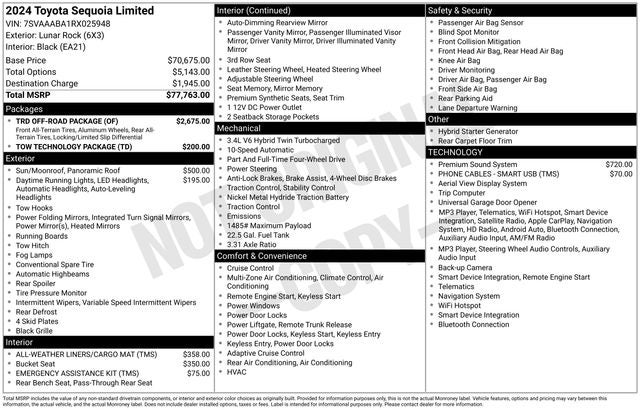 2024 Toyota Sequoia Limited