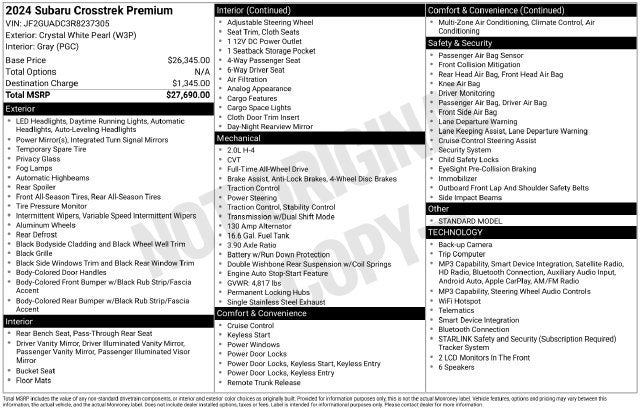 2024 Subaru Crosstrek Premium
